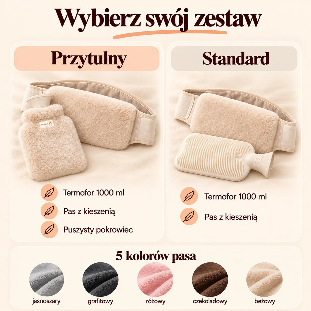 Zestawy Otulki: Przytulny z puszystym pokrowcem i Standard, 5 kolorów pasa