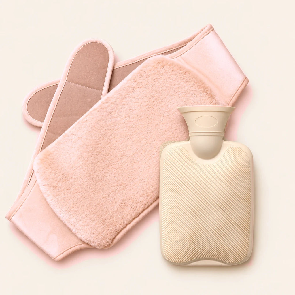 Otulka w kolorze różowym, zestaw Standard: pas i termofor 1000 ml